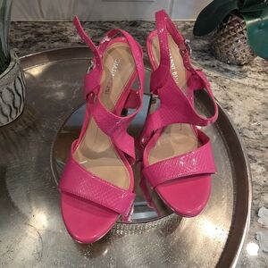 Gianni Bini Fuchsia Heeled Sandals